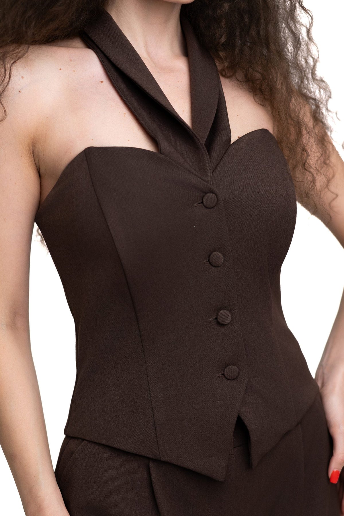 Statement Vest Chocolate